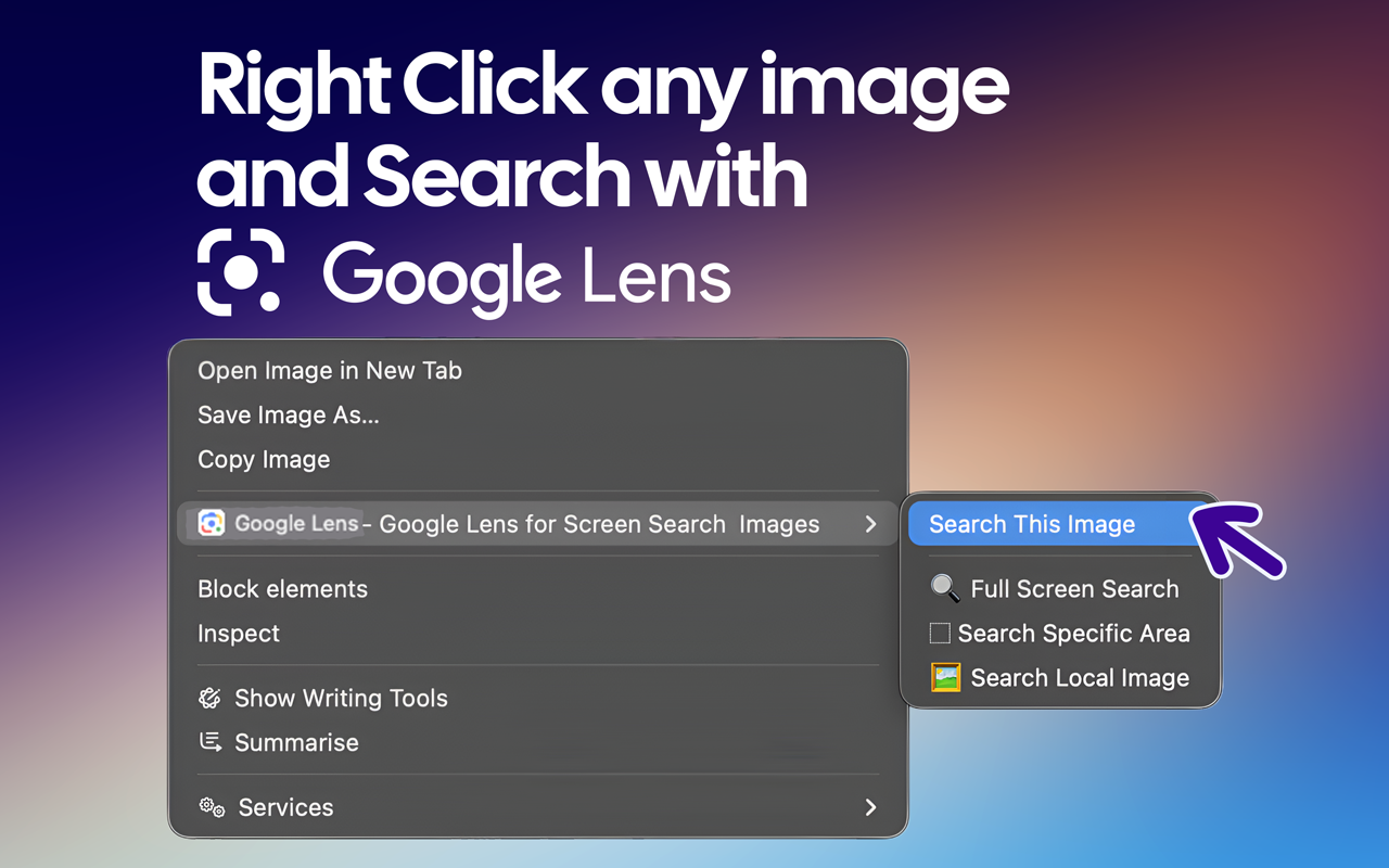 YouTube integration — Lens button in the video player controls